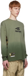 AAPE by A Bathing Ape Green Cotton Long Sleeve T-Shirt