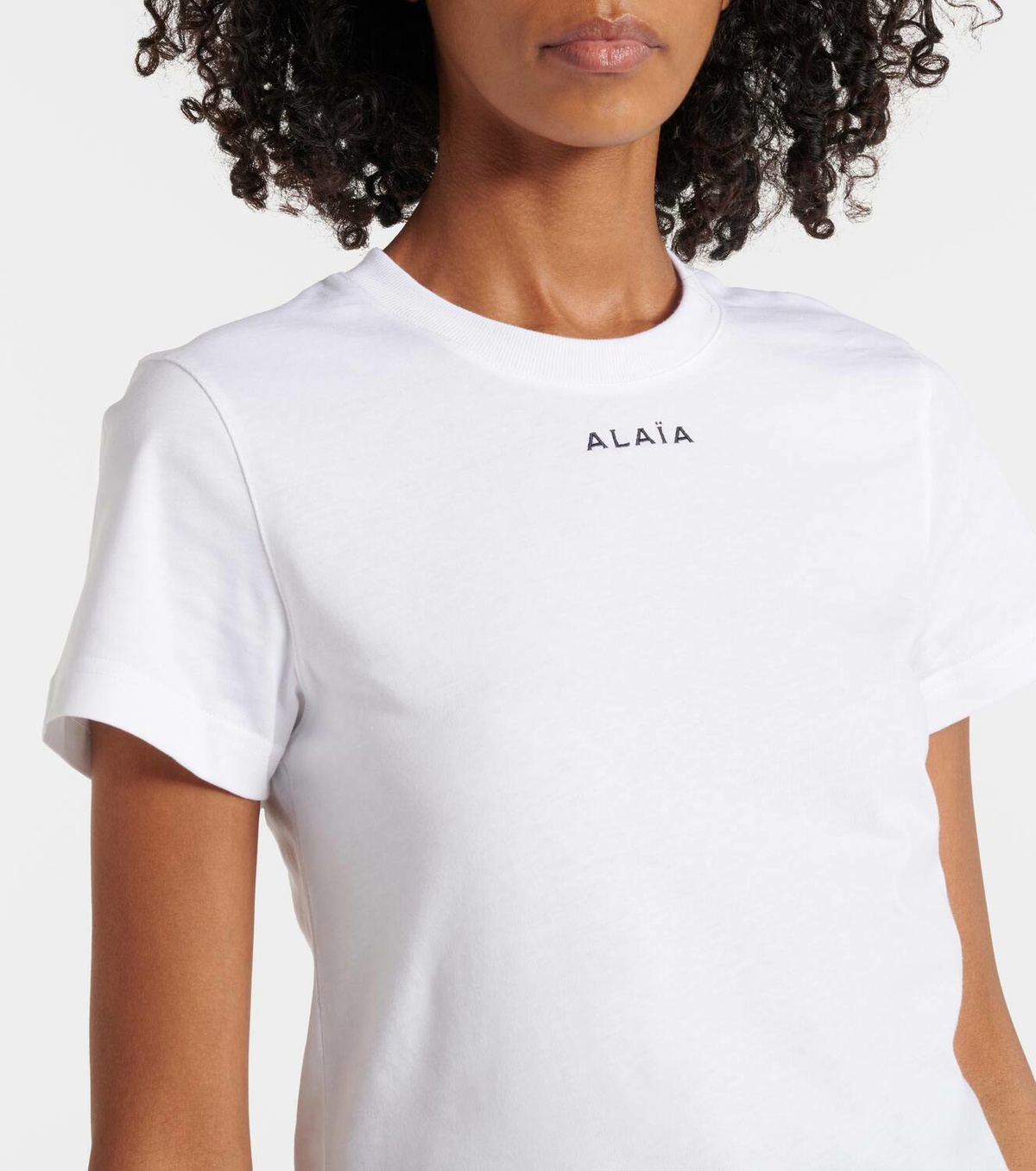 Alaïa Printed cotton jersey T-shirt
