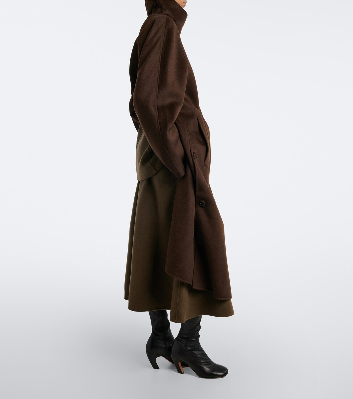 Lisa Yang Double-breasted wool and cashmere coat