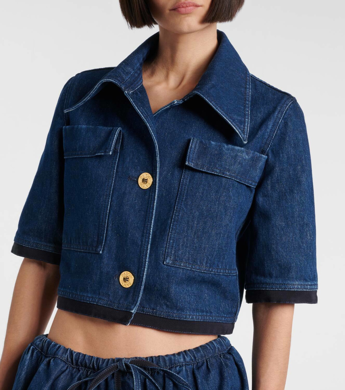 【Patou】 Cropped denim jacket Patou Cropped denim jacket Patou