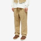 s.k manor hill Men's Nest Pant in Tan Quilted Nylon