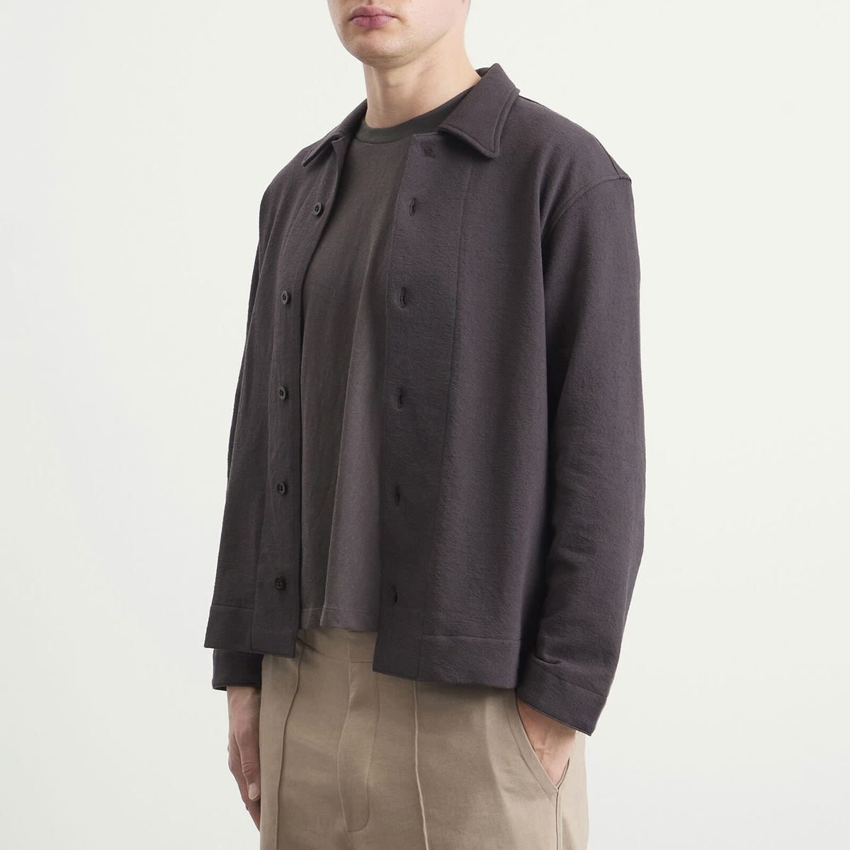 Lady White Co. Men's Francisco Button Down Sweatshirt in Black Mushroom