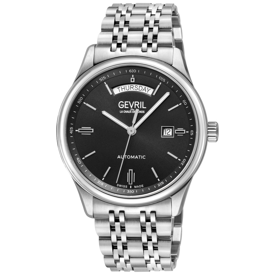 Gevril Excelsior Automatic Black Dial Mens Watch 48205B