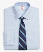 Brooks Brothers Men's Stretch Madison Relaxed-Fit Dress Shirt, Non-Iron Royal Oxford Ainsley Collar Check | Blue