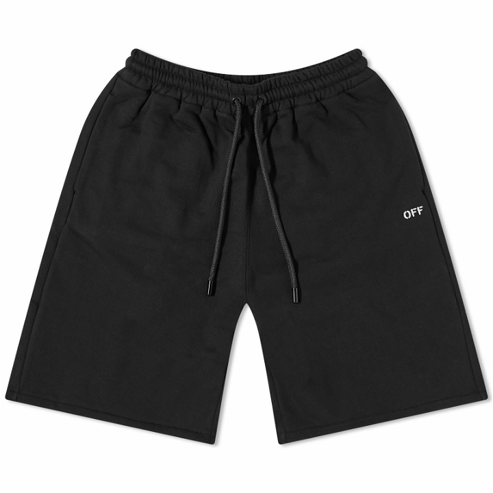 Photo: Off-White Men's Logo Sweat Shorts in Black