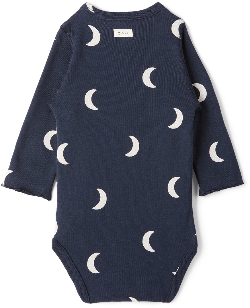 Organic Zoo Baby Navy Wrapover Bodysuit