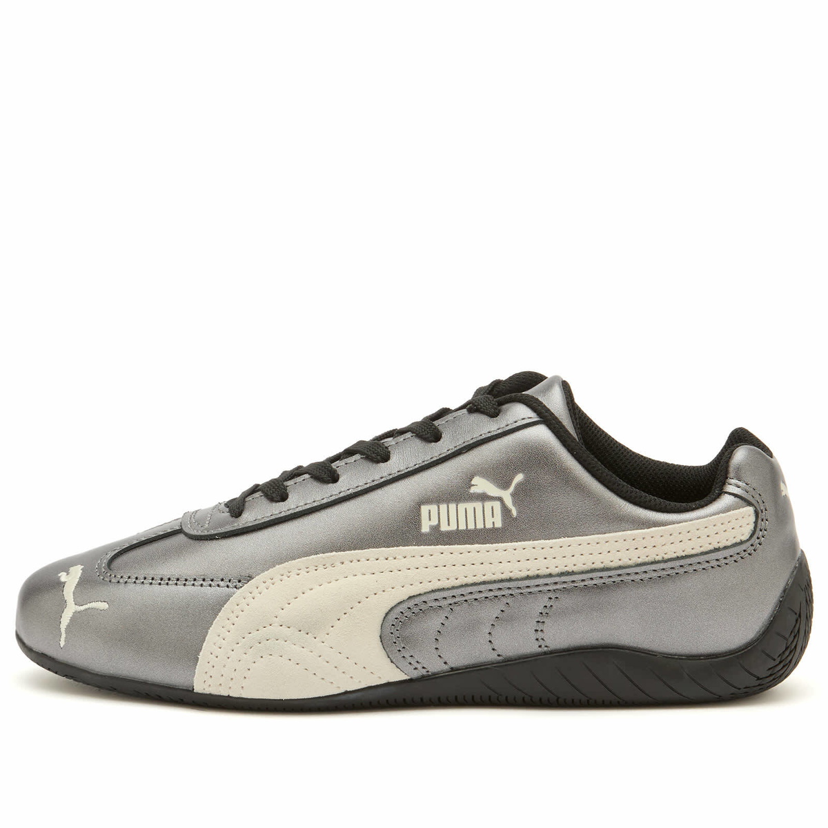 Puma Speedcat Metallic Sneaker in Black/Warm White