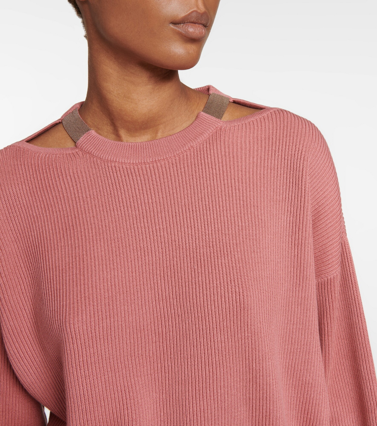 Brunello Cucinelli - Cutout cotton sweater
