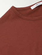 Mr P. - Garment-Dyed Organic Cotton-Jersey T-Shirt - Burgundy