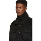 Naked and Famous Denim Black Corduroy Sherpa Oversized Jacket