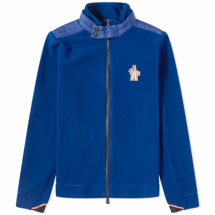 Photo: Moncler Grenoble Men's Tricolour Zip Fleece in Navy