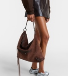 Balenciaga Le City Medium suede tote bag