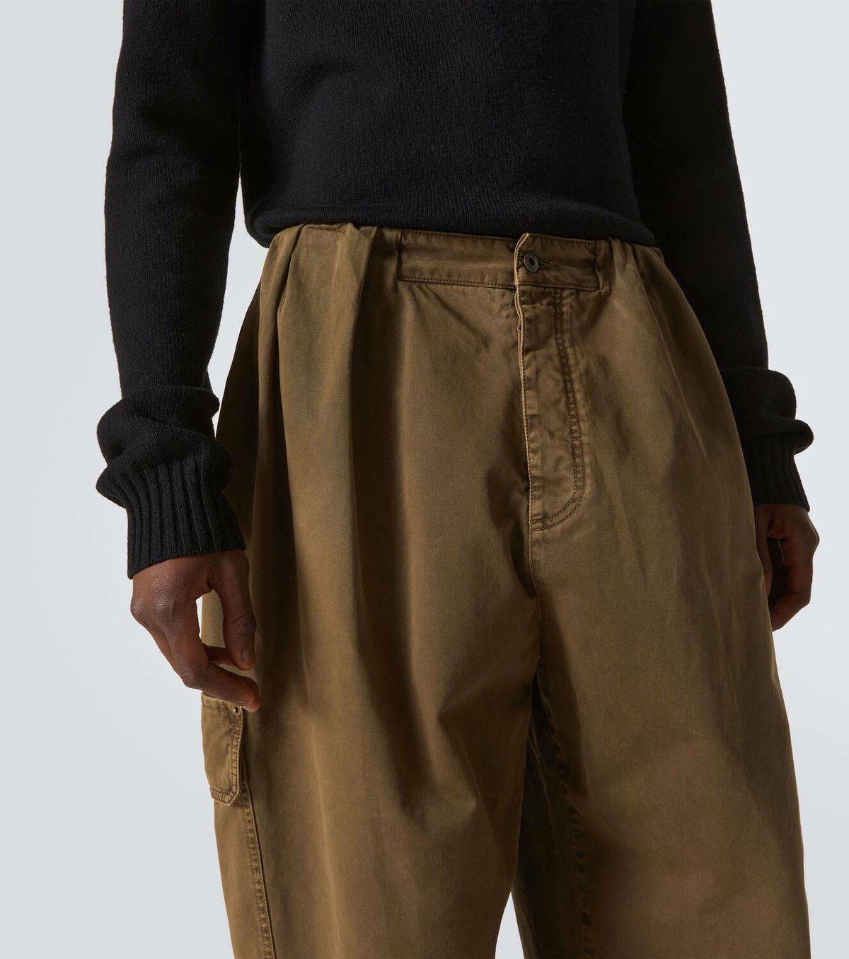 Loewe Balloon leather-trimmed cargo pants Loewe