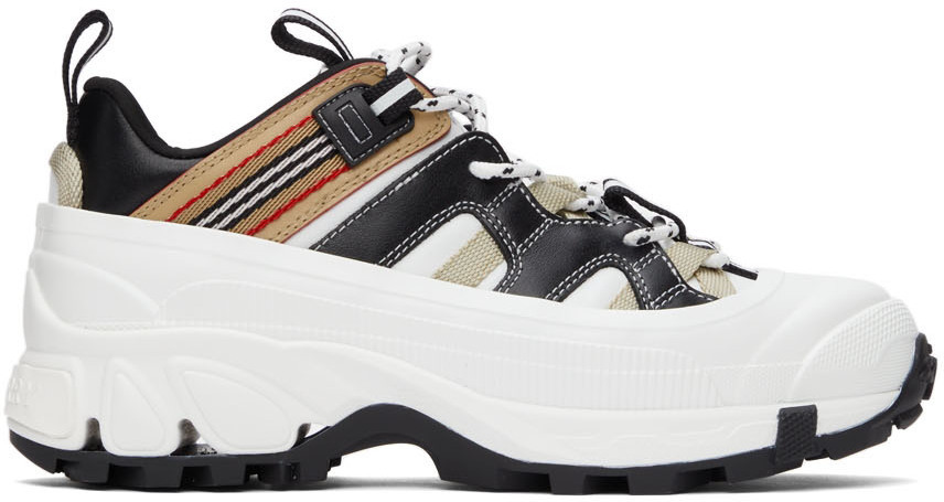 Burberry White Icon Stripe Arthur Sneakers
