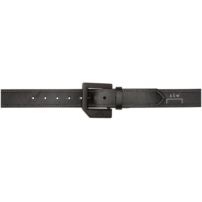 Photo: A-Cold-Wall* Black Leather Logo Belt