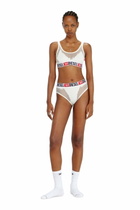 Diesel Bralette with sheer devoré effect - Bras Womens in White