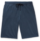 James Perse - Loopback Supima Cotton-Jersey Drawstring Shorts - Men - Navy