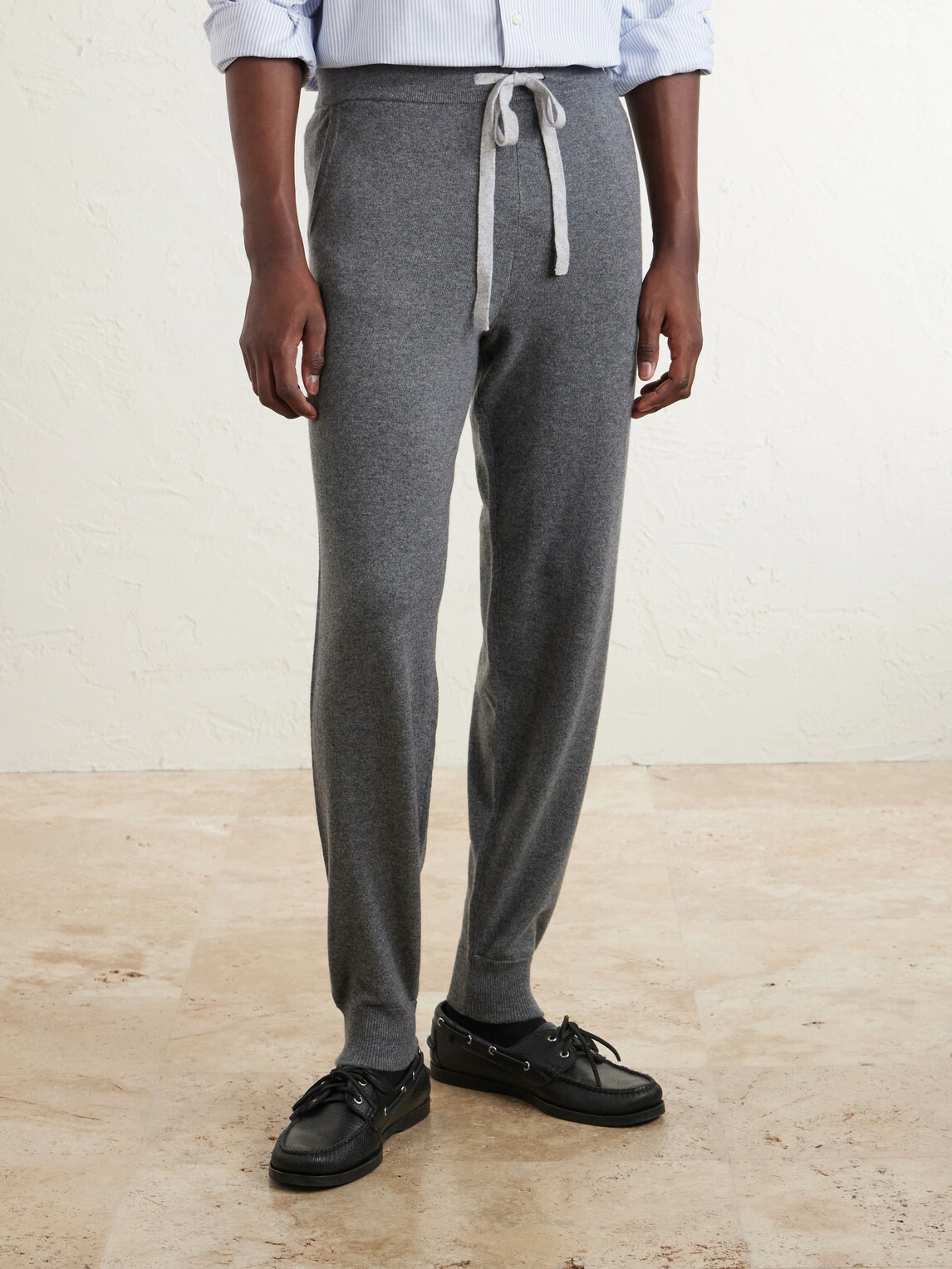N.PEAL - Straight-Leg Organic Cashmere Sweatpants - Gray