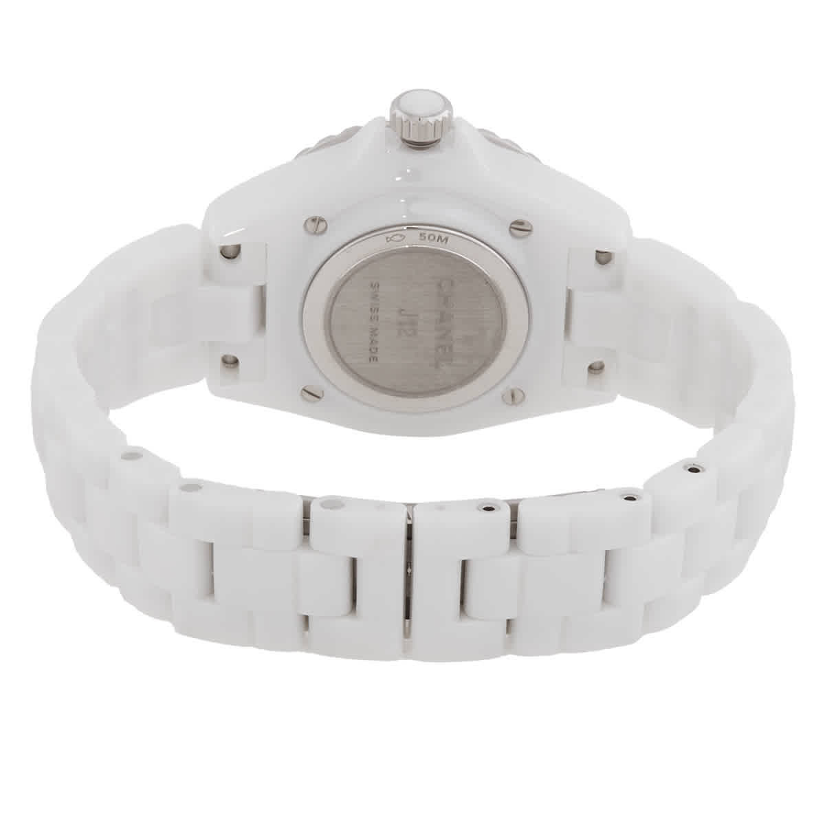 Chanel J12 Quartz Diamond White Dial Ladies Watch h6418