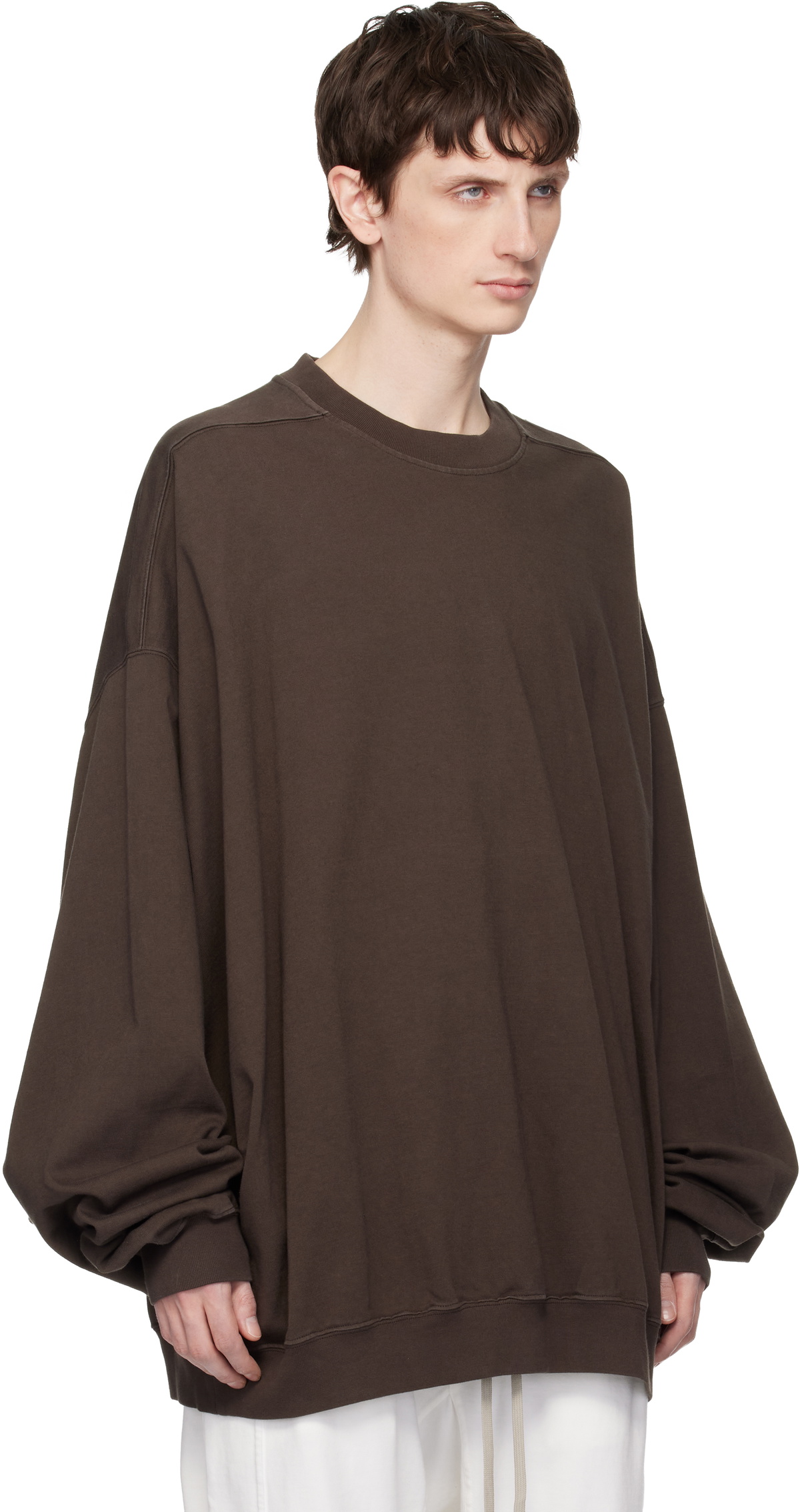 Rick Owens DRKSHDW Gray Temple Hun Crewneck Sweatshirt