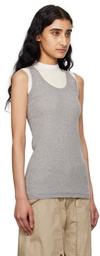 Jil Sander Gray Three-Layer Tank Top