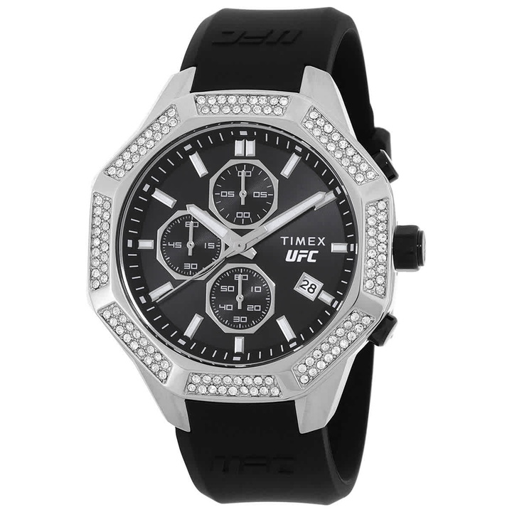 Photo: Timex UFC King Chronograph Quartz Crystal Black Dial Mens Watch TW2V99300JR