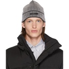 Givenchy Grey and Black Logo Patch Beanie