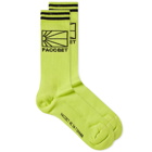 PACCBET Men's Logo Socks in Lime