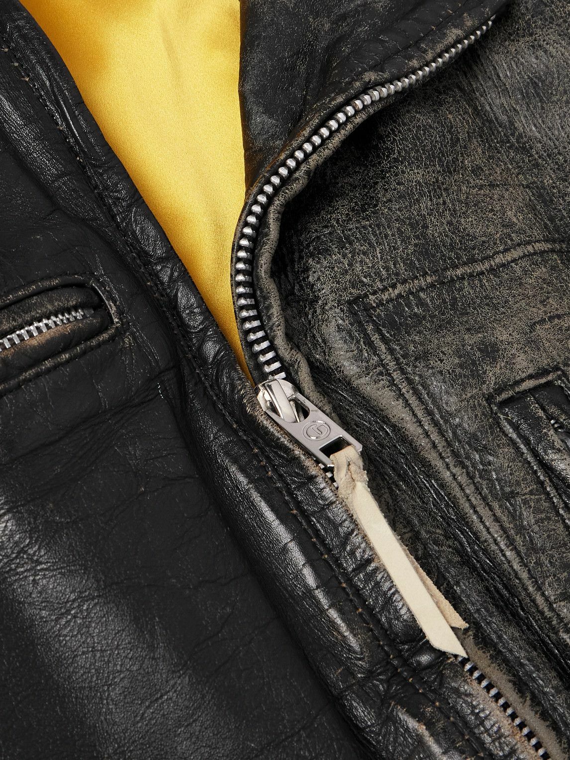 Gallery Dept. - Distressed Leather Jacket - Black