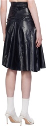 Talia Byre Navy Shiny Midi Skirt