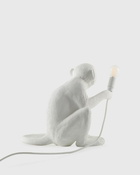 Seletti Monkey Lamp Resin Lamp   Sitting   Eu Plug White - Mens - Lighting