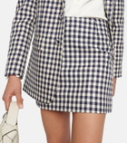 Ami Paris Checked cotton and wool miniskirt