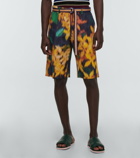 Dries Van Noten - Printed layered Bermuda shorts