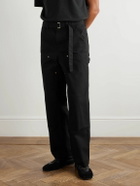 Sacai - Carhartt WIP Straight-Leg Belted Panelled Cotton-Canvas Trousers - Black