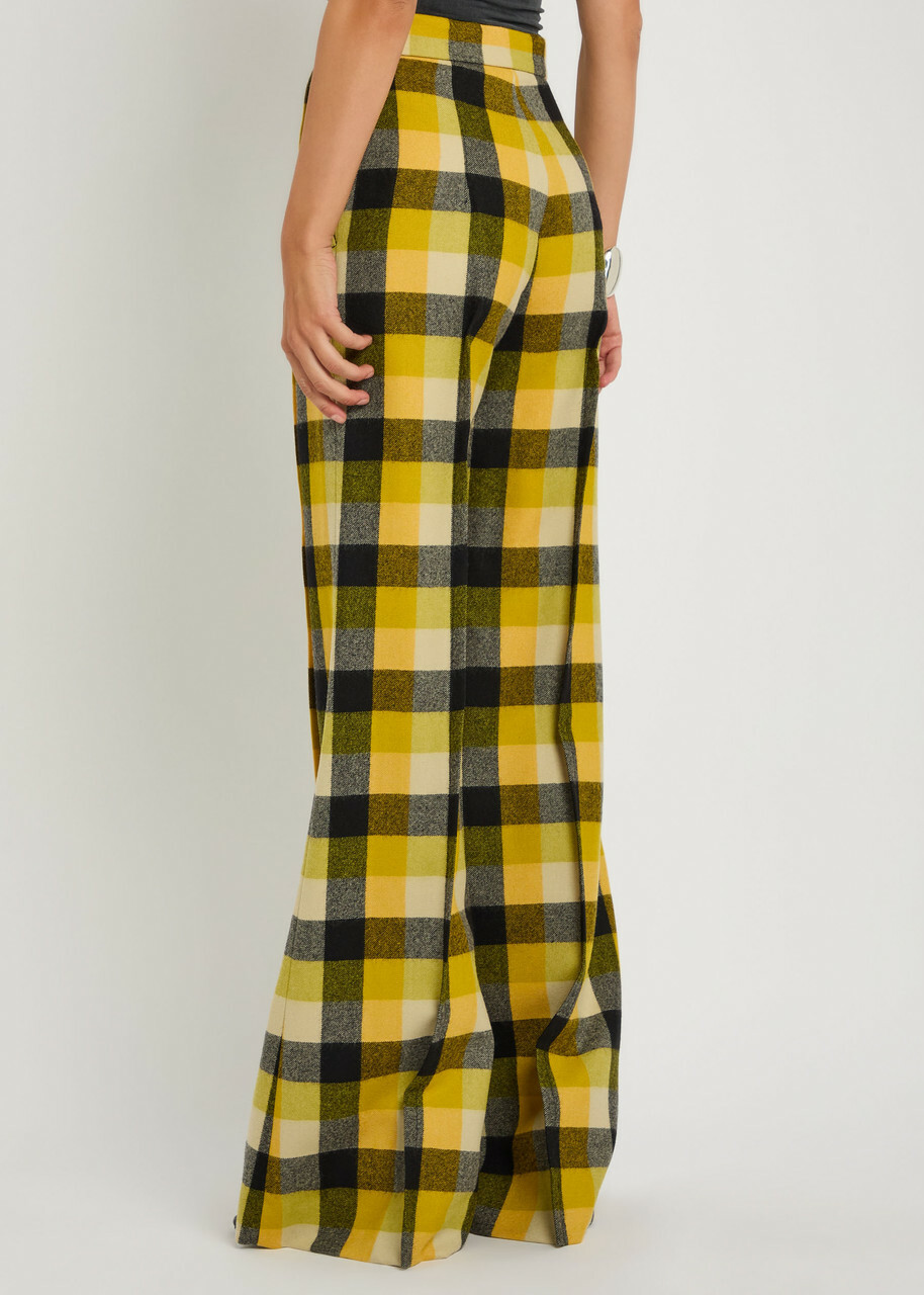 Vivienne Westwood Checked Flared-leg Trousers Yellow