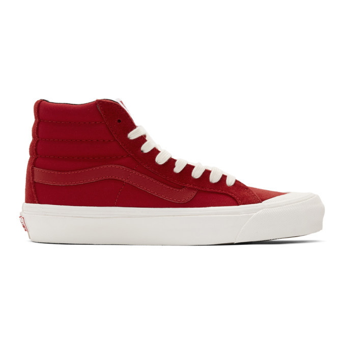 Photo: Vans Red Checkerboard OG Style 138 LX High-Top Sneakers