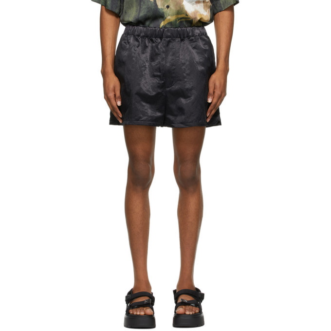 Photo: Acne Studios Black Satin Shorts