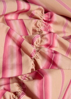 Thierry Colson Misia Striped Puff Sleeve Cotton top Pink