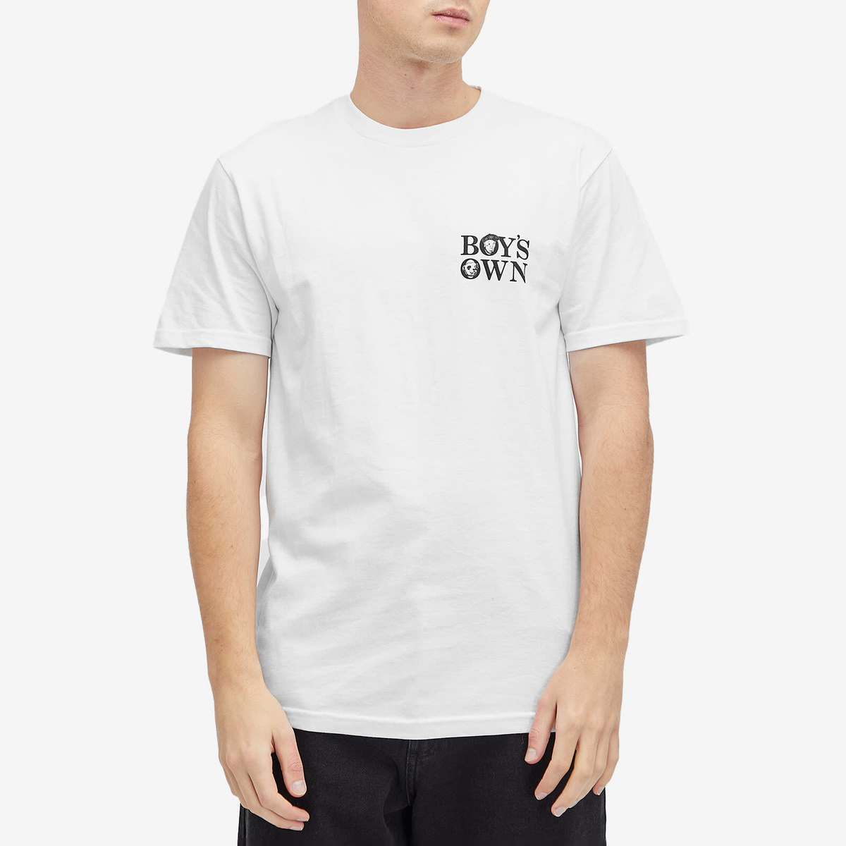 Boys Own Men's The Charts Print T Shirt in White/Red