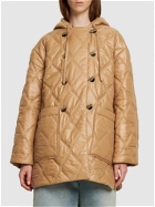 GANNI - Shiny Quilted Hooded Jacket