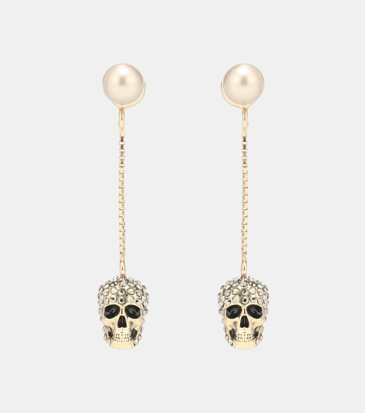 Alexander McQueen Skull crystal-embellished earrings