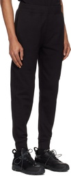 C.P. Company Black Diagonal Raised Fleece Lens Sweatpants