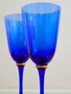 La DoubleJ - Rainbow Set of Two Murano Glass Wine Glasses