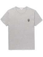 ALEXANDER MCQUEEN - Embellished Mélange Cotton-Jersey T-Shirt - Gray