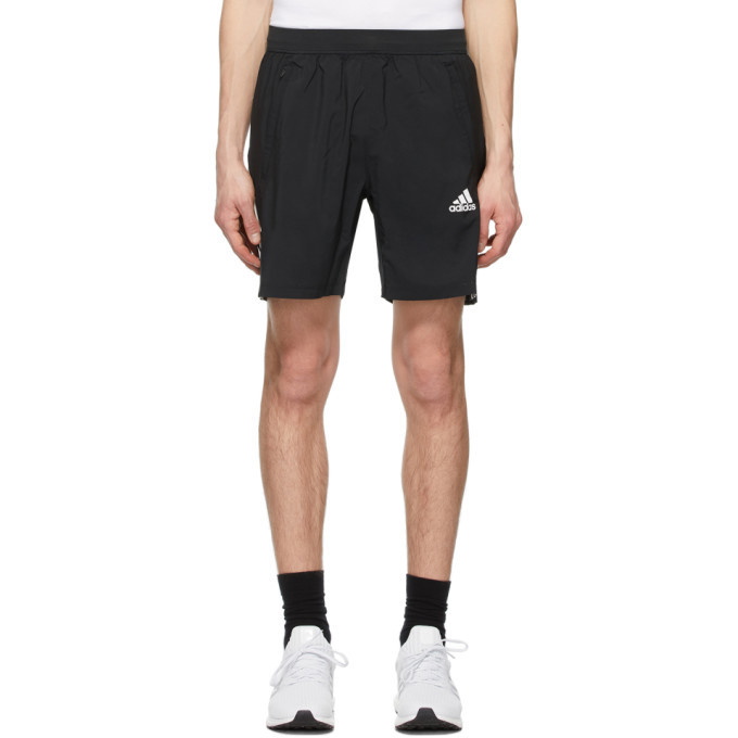 Photo: adidas Originals Black Aeroready 3-Stripes Shorts