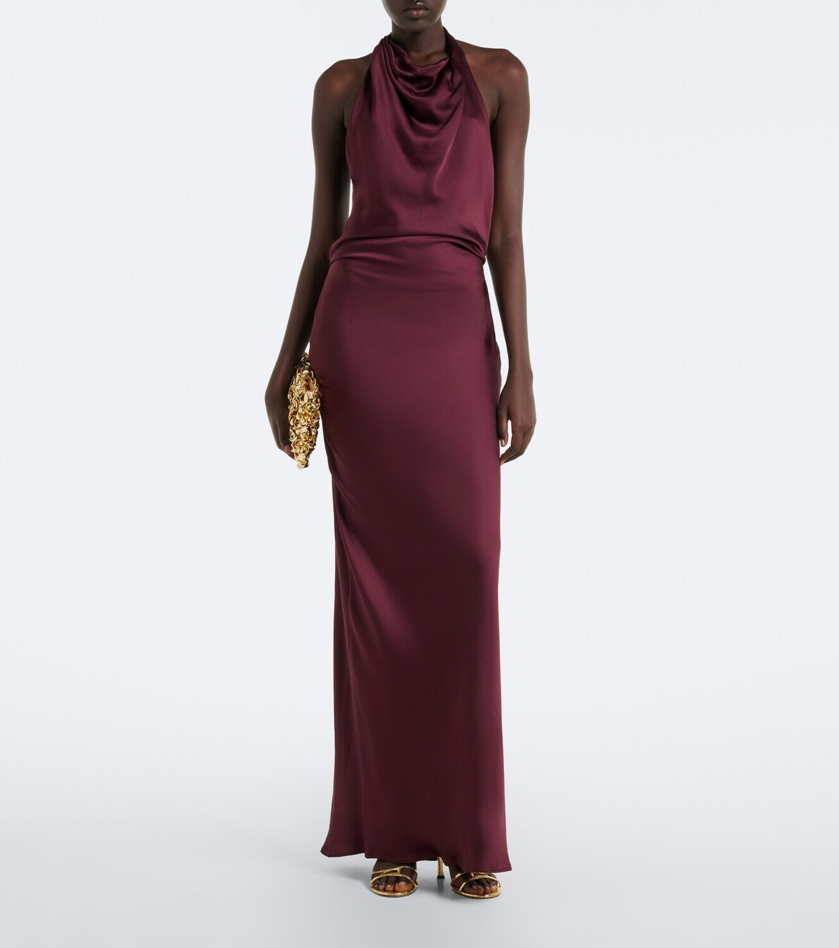 Simkhai Reannon halterneck satin gown