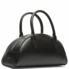 DUNST Women's Leather Bowling Bag in Black 