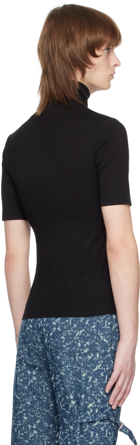 The World Is Your Oyster Black Strap Turtleneck