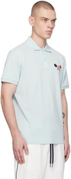 Moncler Blue Appliqué Polo