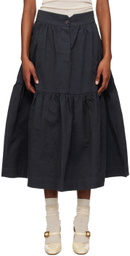 Cawley Navy Patience Midi Skirt
